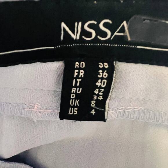 Nissa Belted Flare A Line Pleated Midi Dress Size 4 Light Blue - Picture 5 of 11